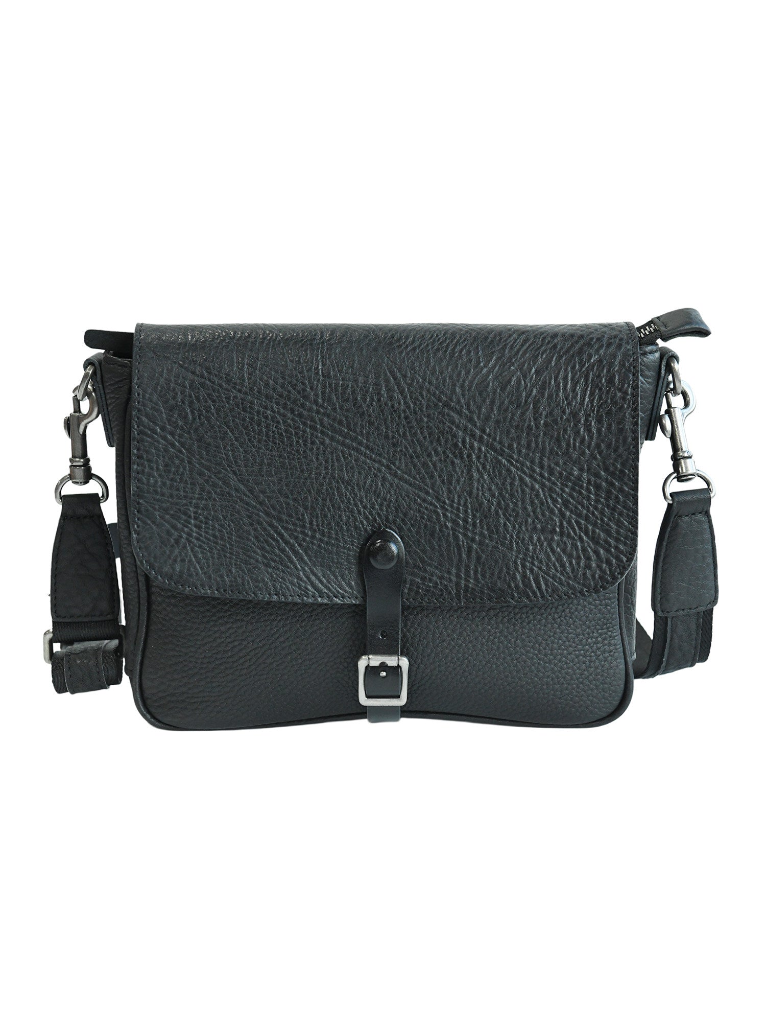 Men's Cowhide Leather Crossbody Messenger Bag
